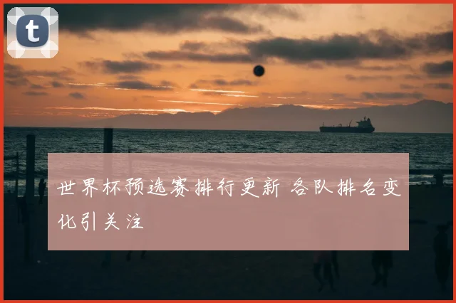 世界杯预选赛排行更新 各队排名变化引关注